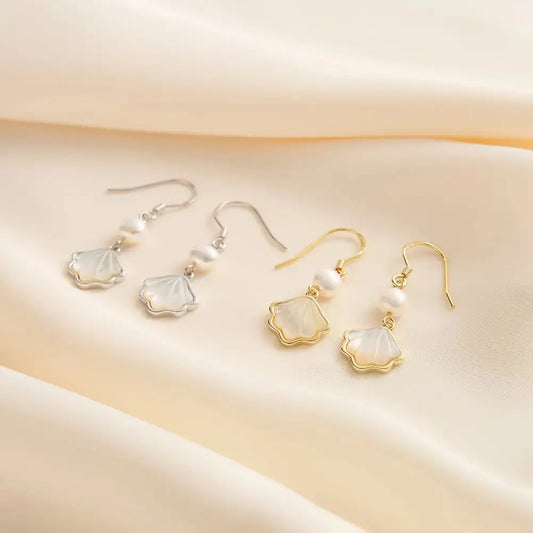 S925 Silver Necklace Ocean Summer Earring Freshwater Pearl Clavicle Chain Women's Bracelet High Sense Pearl Jewelry Set TWINKLE QUEEN