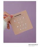 S999 Silver Plain 26 Letter Earrings ins Simple Personality All-Match Fashion Elegant DIY Sterling Silver Ear Bone Earrings TWINKLE QUEEN