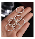 S925 Sterling Silver Retro High-end Sense Overlapping Pearl Ring Niche Unique Tail Ring Light Luxury Sweet Ring  Women TWINKLE QUEEN