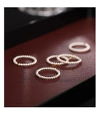 S925 Sterling Silver Retro High-end Sense Overlapping Pearl Ring Niche Unique Tail Ring Light Luxury Sweet Ring  Women TWINKLE QUEEN