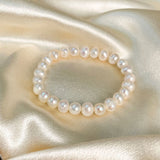 Natural Freshwater Pearl Necklace Bracelet Earring Three-Piece Set Sterling Silver  suit Mother's Day Gift TWINKLE QUEEN