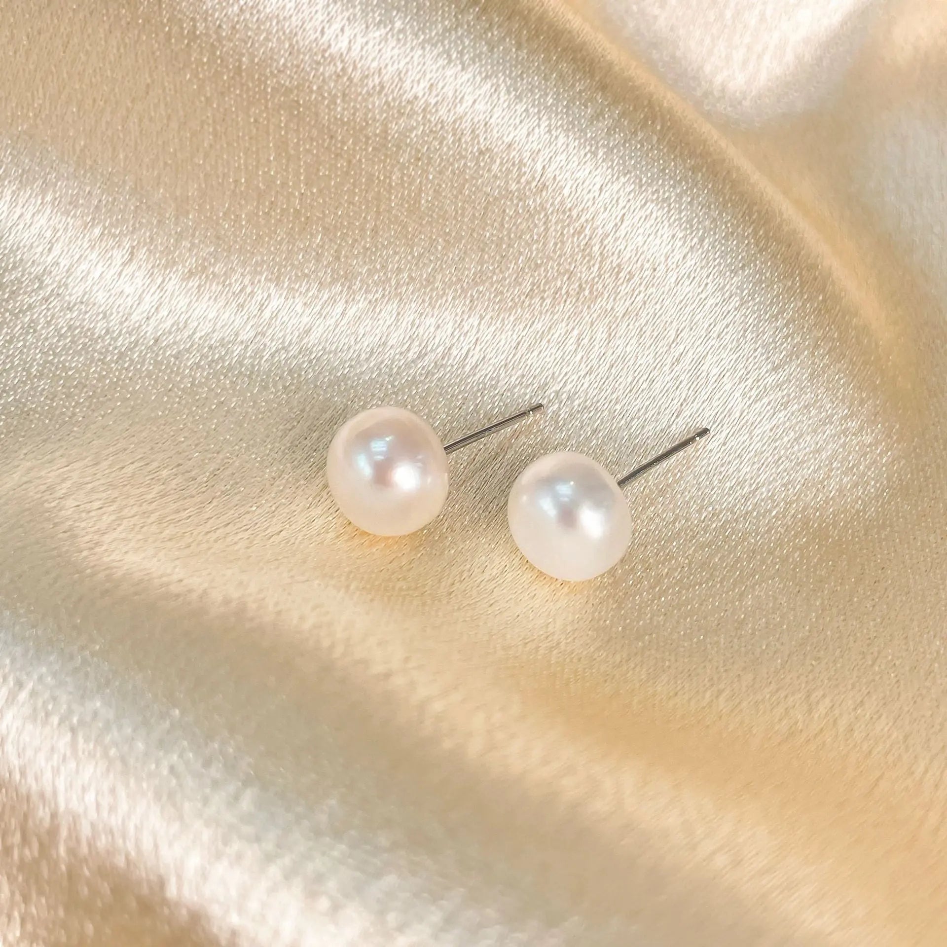 Natural Freshwater Pearl Necklace Bracelet Earring Three-Piece Set Sterling Silver  suit Mother's Day Gift TWINKLE QUEEN