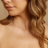 S925 Sterling Silver Necklace Five Diamond Lianzhu European and American Light Luxury Diamond Collarbone Chain Luxury TWINKLE QUEEN