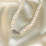 Natural Freshwater Pearl Necklace Bracelet Earring Three-Piece Set Sterling Silver  suit Mother's Day Gift TWINKLE QUEEN