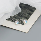 Japanese and Korean s925 Silver ins Niche Design High-grade Sense Geometric Round Agate Pine Stone Earrings Earrings TWINKLE QUEEN