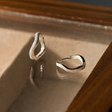 S925 Sterling Silver Simple ins Storm Wave Satin Ear Buckle Fashionable High-end Ear Jewelry for Women TWINKLE QUEEN