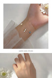 S925 Silver Mori Style Fresh Sweet Flower Bracelet Colorful Diamond Small Bee Cute Bracelet TWINKLE QUEEN