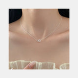 925 silver light luxury high-end new ins ladies clavicle chain diamond ring interlocking necklace TWINKLE QUEEN