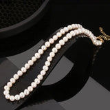Classic natural freshwater pearl necklace S925 sterling silver chain adjustable necklace manufacturers wholesale clavicle chain TWINKLE QUEEN
