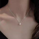 White Freshwater Pearl Pendant Necklace for Women - AAA+ Quality Pearl Necklace for Women With 925 Sterling Silver Chain TWINKLE QUEEN