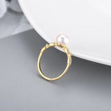 Japanese and Korean Style Simple New S925 Silver Ring Women's Open Fashion Cool Freshwater Pearl Ring TWINKLE QUEEN