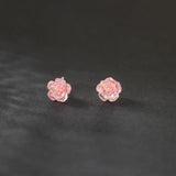 S925 Sterling Silver Cool Punk Style Color Personality Magic Rose Earrings TWINKLE QUEEN