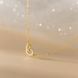 925 silver light luxury high-end new ins ladies clavicle chain diamond ring interlocking necklace TWINKLE QUEEN