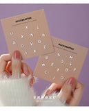 S999 Silver Plain 26 Letter Earrings ins Simple Personality All-Match Fashion Elegant DIY Sterling Silver Ear Bone Earrings TWINKLE QUEEN