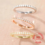 Silver S925 Sterling Silver Niche High-end Ring Women's Simple Full Diamond Finger Ring Super Fairy Gestapa Handpiece TWINKLE QUEEN