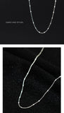 S925 Silver Necklace Female Korean Style Elegant Simple Side Chain Personality Square Piece Sweet Clavicle Chain TWINKLE QUEEN