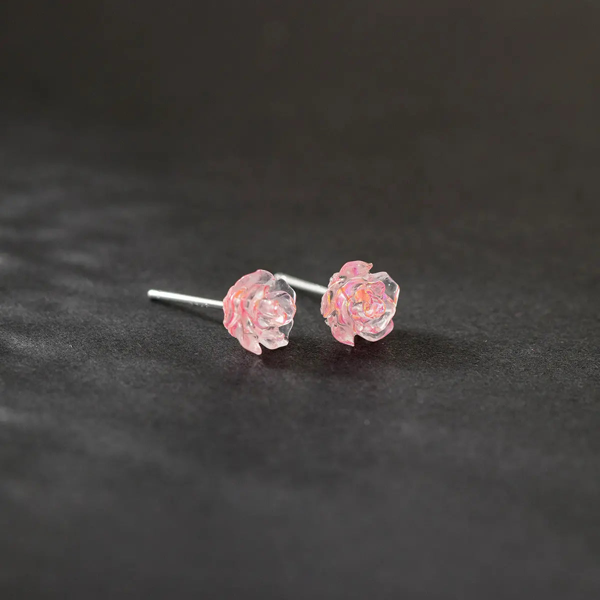 S925 Sterling Silver Cool Punk Style Color Personality Magic Rose Earrings TWINKLE QUEEN