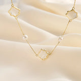 S925 Silver Necklace Ocean Summer Earring Freshwater Pearl Clavicle Chain Women's Bracelet High Sense Pearl Jewelry Set TWINKLE QUEEN