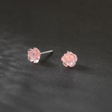 S925 Sterling Silver Cool Punk Style Color Personality Magic Rose Earrings TWINKLE QUEEN