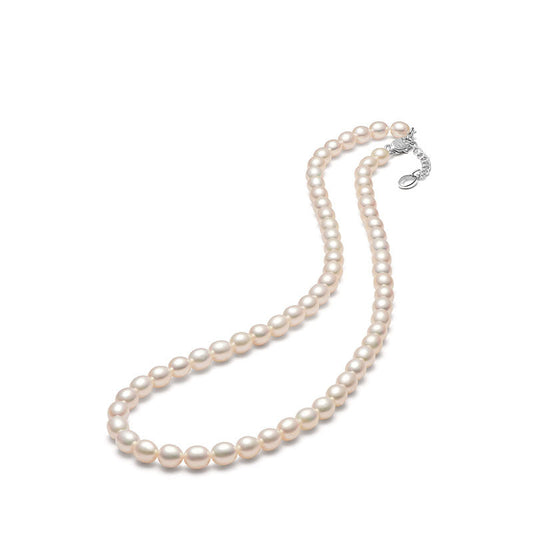 Natural Freshwater Pearl Necklace Strong Light Women's Summer Clavicle Chain High-grade All-match Beaded Jewelry Neck Chain TWINKLE QUEEN