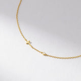 S925 silver fresh and sweet ins niche design exquisite simple single diamond cross bracelet TWINKLE QUEEN