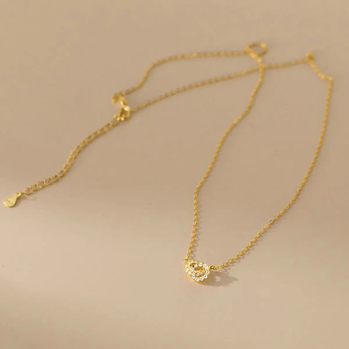 925 silver light luxury high-end new ins ladies clavicle chain diamond ring interlocking necklace TWINKLE QUEEN