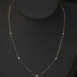 S925 Sterling Silver Necklace Five Diamond Lianzhu European and American Light Luxury Diamond Collarbone Chain Luxury TWINKLE QUEEN