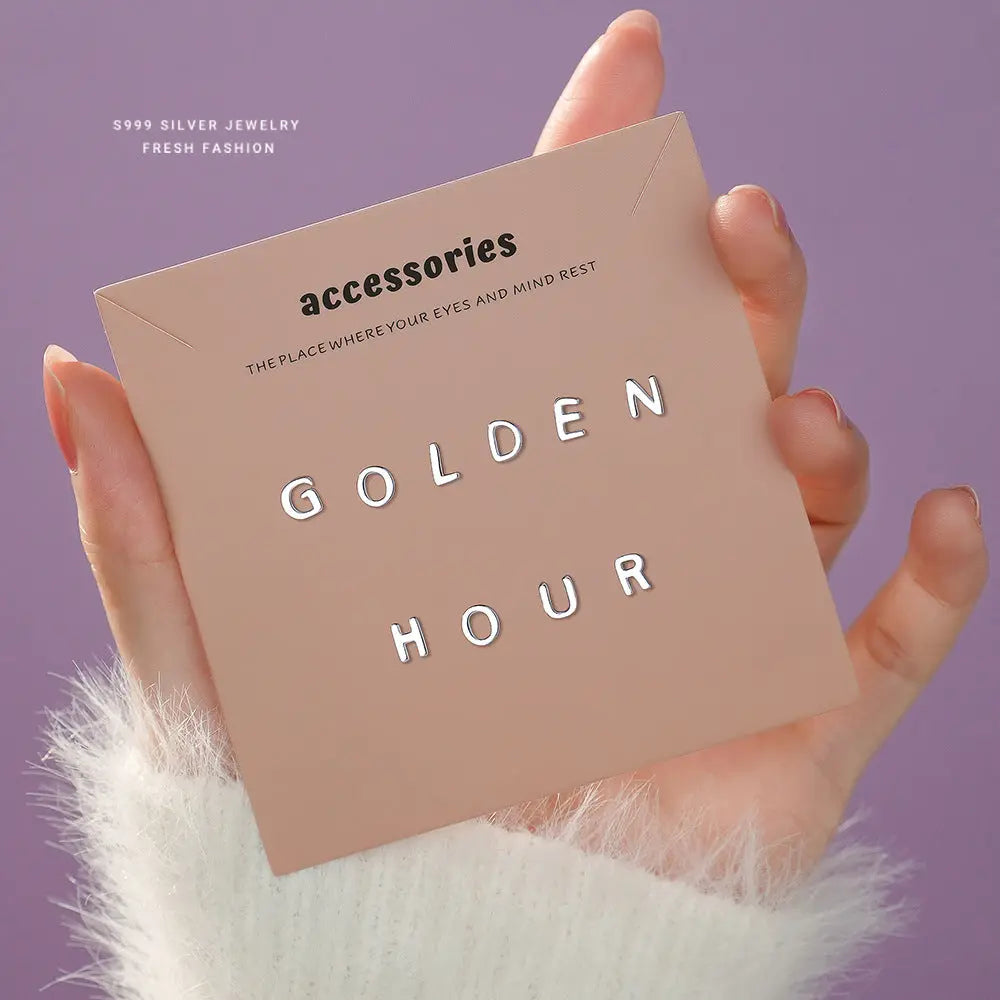 S999 Silver Plain 26 Letter Earrings ins Simple Personality All-Match Fashion Elegant DIY Sterling Silver Ear Bone Earrings TWINKLE QUEEN