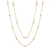 Freshwater pearl necklace 14K gold S925 silver light luxury temperament necklace clavicle chain women TWINKLE QUEEN