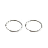 S925 Sterling Silver Plain Ring Earrings Women's Large Ring Ear Buckle Distinctive Fashion All-match South Korea Internet Celebrant Popular Earrings TWINKLE QUEEN