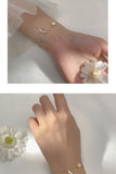 S925 Silver Mori Style Fresh Sweet Flower Bracelet Colorful Diamond Small Bee Cute Bracelet TWINKLE QUEEN