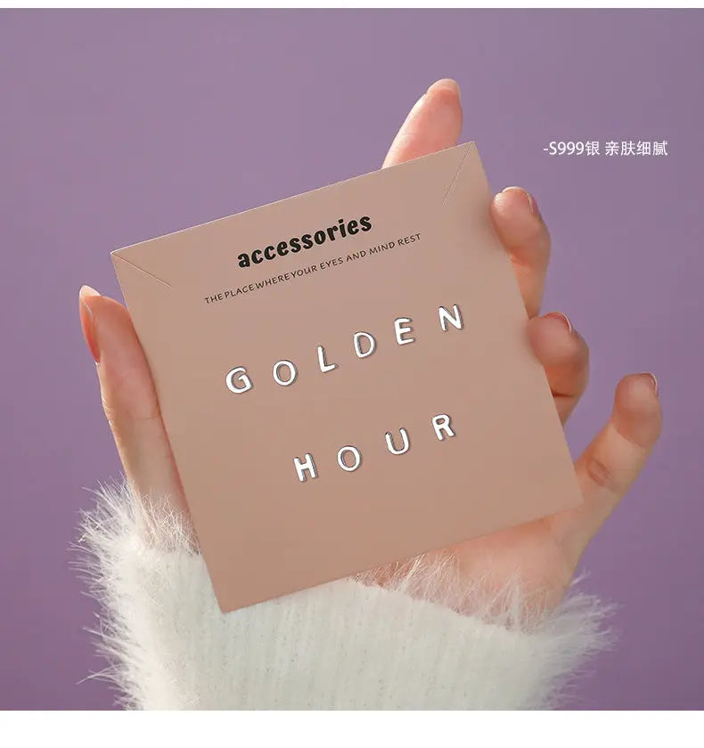 S999 Silver Plain 26 Letter Earrings ins Simple Personality All-Match Fashion Elegant DIY Sterling Silver Ear Bone Earrings TWINKLE QUEEN