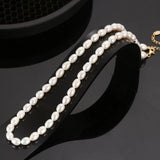 Classic natural freshwater pearl necklace S925 sterling silver chain adjustable necklace manufacturers wholesale clavicle chain TWINKLE QUEEN