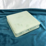 Velvet-lined, adjustable-waist, pearl-buttoned accessory box, ring box, pendant box, bracelet box, jewelry box. TWINKLE QUEEN