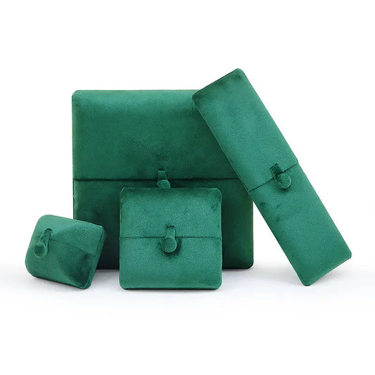 Korea velvet double-opening jewelry box, packaging for jewelry, rings, pendants, necklaces, bracelets, pearl boxes. TWINKLE QUEEN