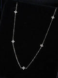 S925 Sterling Silver Necklace Four-leaf Clover Plated 18K Gold Light Luxury Star Elegant High-grade Glep New Arch Chain TWINKLE QUEEN