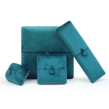 Korea velvet double-opening jewelry box, packaging for jewelry, rings, pendants, necklaces, bracelets, pearl boxes. TWINKLE QUEEN