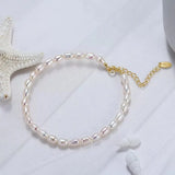 Cultured Freashwater Pearl 14K Gold Plated 925 Sterling Silver Fully Beaded Bracelet TQ