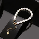 Cultured Freashwater Pearl 14K Gold Plated 925 Sterling Silver Fully Beaded Bracelet TQ