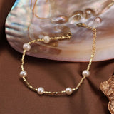 Cultured Freshwater Pearl Irregular 925 Silver Vintage Bracelet TQ