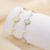 S925 Silver Necklace Ocean Summer Earring Freshwater Pearl Clavicle Chain Women's Bracelet High Sense Pearl Jewelry Set TWINKLE QUEEN