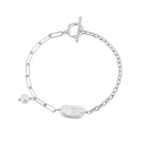 Cultured Freshwater Pearl 14K Gold Plated 925 Sterling Silver Baroque Bracelet TQ