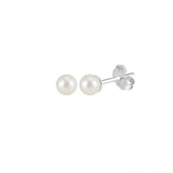 Freashwater Pearl 14K Gold Plated 925 Sterling Silver Perfect Round Pearl Earrings TQ