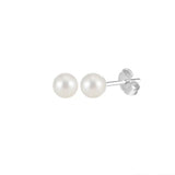 Freashwater Pearl 14K Gold Plated 925 Sterling Silver Perfect Round Pearl Earrings TQ