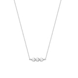 Cultured Freshwater Pearl 14K Gold Plated 925 Sterling Silver Three Pearl Necklace TQ