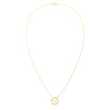 Cultured Freashwater Pear 14K Gold Plated 925 Sterling Silver Flower Shaped Necklace TQ