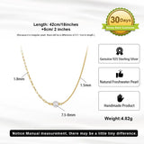 Cultured Freshwater Pearl 14K Gold Plated 925 Sterling Silver Paperclip Necklace Bracelet Set TQ