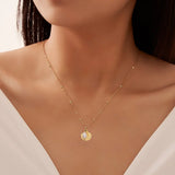 Cultured Freashwater Pearl 925 Sterling Silver 14K Gold Plated Ocean Summer Necklace TQ