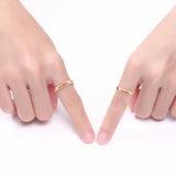 TWINKLE QUEEN Gold Plated S925 Silver Promise Ring Couple Wedding Engagement  Band for Women Men Lovers  Bridal Jewelry Gifts TQ