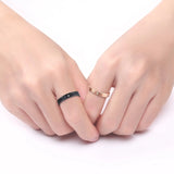 TWINKLE QUEEN Gold Plated S925 Silver Promise Ring Couple Wedding Engagement  Band for Women Men Lovers  Bridal Jewelry Gifts TQ